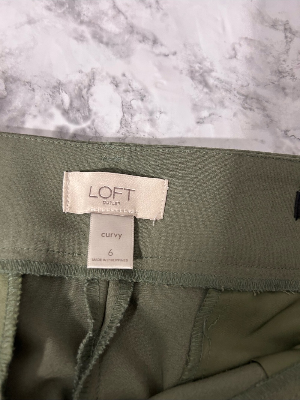 LOFT curvy Olive Green Cropped Straight-Leg Pants
7 - Picture 6 of 8